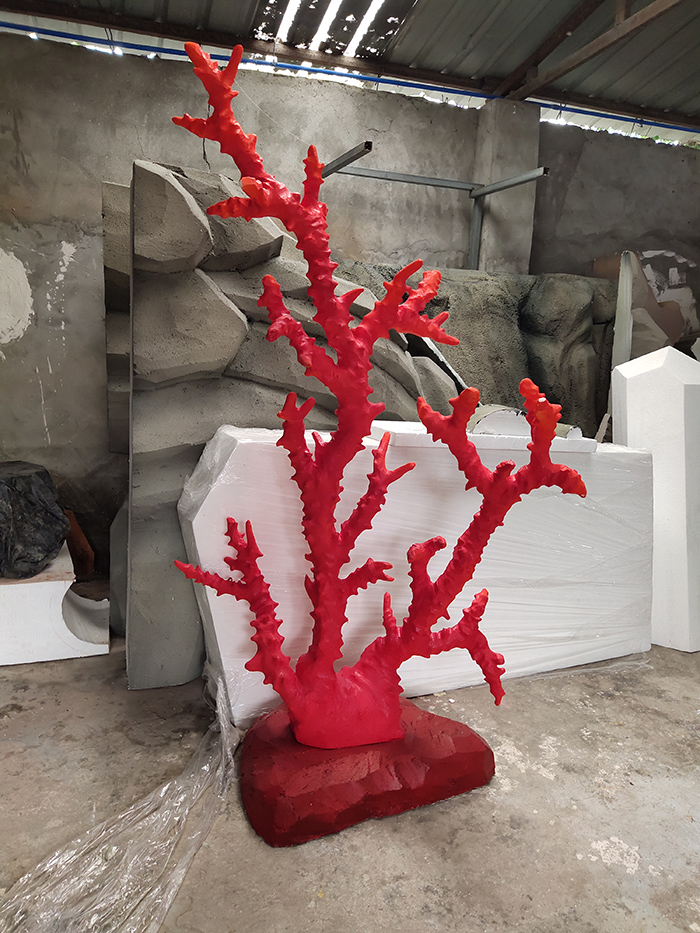 成都仿真红珊瑚泡沫雕塑影视道具制作